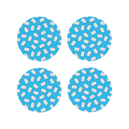 Drink Coasters Set of 4 envelope Pattern white Leather Coasters for Coffee Table Protector Heat Resistant Cute Coasters for Home Decor Housewarming Gifts Bar Kitchen 4 Inch Round Shape
Drink Coasters Set of 4 envelope Pattern white Leather Coasters for Coffee Table Protector Heat Resistant Cute Coasters for Home Decor Housewarming Gifts Bar Kitchen 4 Inch Round Shape