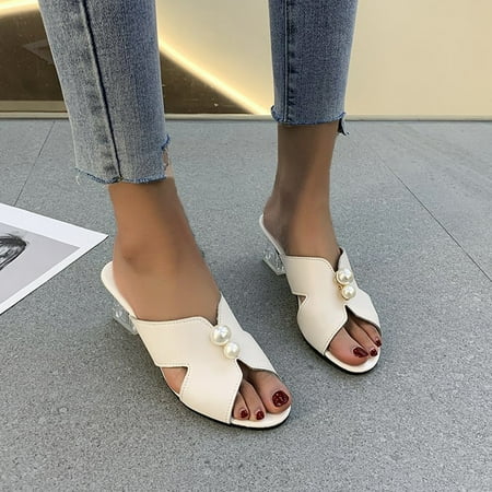 MRULIC slippers for women Women Summer Pearl Fish Mouth Sandals Thick With Wear Crystal High-Heeled Fashion Causal Comfortable Solid Color Shoes house slippers for women Beige + US:8.5
MRULIC slippers for women Women Summer Pearl Fish Mouth Sandals Thick With Wear Crystal High-Heeled Fashion Causal Comfortable Solid Color Shoes house slippers for women Beige + US:8.5