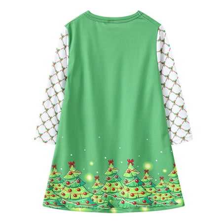 DNDKILG Baby Toddler Girls Long Sleeve Dress Christmas Sundress Spring Dresses Green 3Y-8Y 120
DNDKILG Baby Toddler Girls Long Sleeve Dress Christmas Sundress Spring Dresses Green 3Y-8Y 120