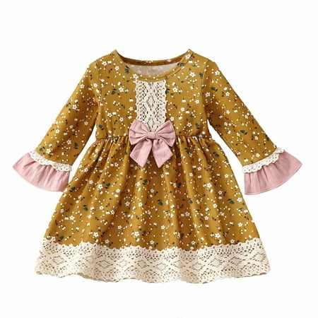 QIPOPIQ Clearance Girls Dresses Infant Toddler Baby Girls Long Sleeve Fungus Edge Round Neck Floral Dress Dress Princess Dress
QIPOPIQ Clearance Girls Dresses Infant Toddler Baby Girls Long Sleeve Fungus Edge Round Neck Floral Dress Dress Princess Dress