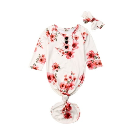 Newborn Baby Nightgown Boys Girls Floral Sleep Gown and Headband Long Sleeve Romper Sleepwear Nightgown
Newborn Baby Nightgown Boys Girls Floral Sleep Gown and Headband Long Sleeve Romper Sleepwear Nightgown