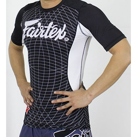 Fairtex Short Sleeve Rashguard - RG5 - Black & White - Ideal for MMA Training and Competition
Fairtex Short Sleeve Rashguard - RG5 - Black & White - Ideal for MMA Training and Competition