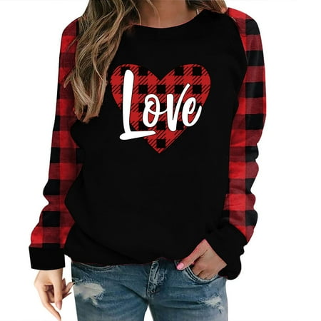 LBECLEY Workout Short Sleeve Shirt Valentine s Day Long Sleeved Plaid Sleeve Love Printed Long Sleeved T Shirt Long Sleeve Pajama Tops for Women Polyester H L
LBECLEY Workout Short Sleeve Shirt Valentine s Day Long Sleeved Plaid Sleeve Love Printed Long Sleeved T Shirt Long Sleeve Pajama Tops for Women Polyester H L