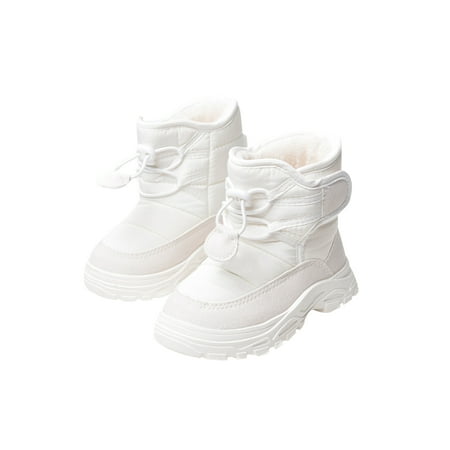 Lacyhop Girls Walking Slip Resistant Ankle Bootie Casual Round Toe Snow Boot Non-Slip Plush Lined Short Boots White 6.5C
Lacyhop Girls Walking Slip Resistant Ankle Bootie Casual Round Toe Snow Boot Non-Slip Plush Lined Short Boots White 6.5C