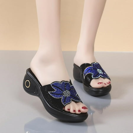 HIBRO Ladies Shoes Fashion Comfortable Platform Wedge Heel Rhinestone Flower Fish Mouth Sandals
HIBRO Ladies Shoes Fashion Comfortable Platform Wedge Heel Rhinestone Flower Fish Mouth Sandals