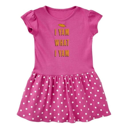 Inktastic Thanksgiving I Yam What I Yam Funny Gift Toddler Girl Dress