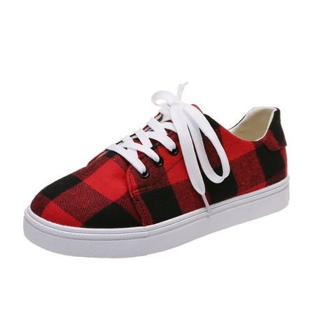 Wesracia Ladies Fashion Colorblock Plaid Lace Up Flat Comfort Casual Canvas Shoes
Wesracia Ladies Fashion Colorblock Plaid Lace Up Flat Comfort Casual Canvas Shoes