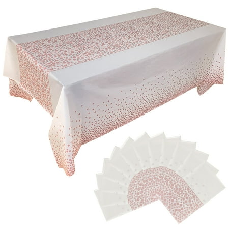 Just Shimmer 12 Pack Rose Gold Dot Confetti Tablecloth 54 x 108 Plastic Disposable Waterproof Tabl
Just Shimmer 12 Pack Rose Gold Dot Confetti Tablecloth 54 x 108 Plastic Disposable Waterproof Tabl