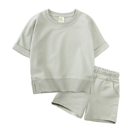 Toddler Kids Baby Boy Girl Solid Cotton Pullover Short Sleeve Sweatshirt T Shirt Crewneck Tops Shorts Set Spring Summer Clothes Clothes for 4 Year Old Girl 18 Month Girl Clothes
Toddler Kids Baby Boy Girl Solid Cotton Pullover Short Sleeve Sweatshirt T Shirt Crewneck Tops Shorts Set Spring Summer Clothes Clothes for 4 Year Old Girl 18 Month Girl Clothes