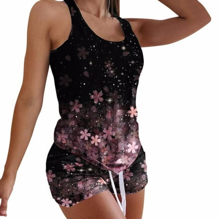 Women Sleepwear Tank Short Pajama Sets