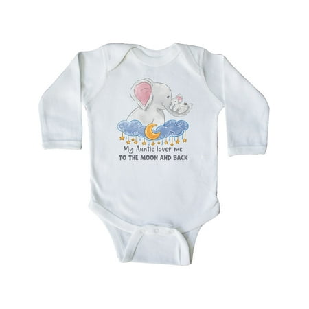 Inktastic My Auntie Loves me to the Moon and Back Elephant Family Gift Baby Boy or Baby Girl Long Sleeve Bodysuit
Inktastic My Auntie Loves me to the Moon and Back Elephant Family Gift Baby Boy or Baby Girl Long Sleeve Bodysuit