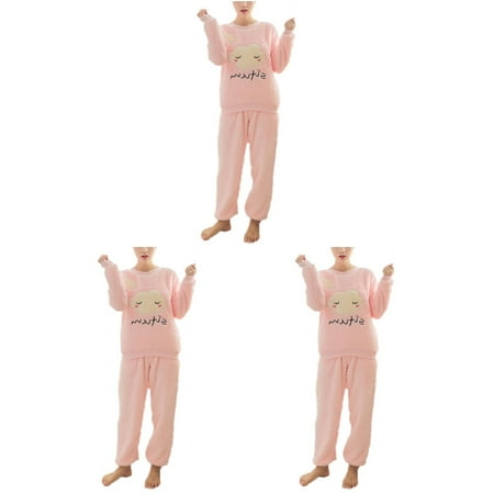 TOYMYTOY 3pcs Winter Girls Pajamas Set Plush Cloud Warm Students Long Sleeve Round Neck Household Sleepwear Suit Size M (Pink)
TOYMYTOY 3pcs Winter Girls Pajamas Set Plush Cloud Warm Students Long Sleeve Round Neck Household Sleepwear Suit Size M (Pink)