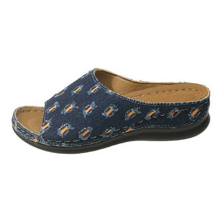 Fandiiiii Ladies Summer Denim Patchwork Beach Outwear Large Size Slope Heel Sandal Slippers Shape Ups Sandals for Women
Fandiiiii Ladies Summer Denim Patchwork Beach Outwear Large Size Slope Heel Sandal Slippers Shape Ups Sandals for Women
