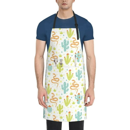 Ocsxa Snake And Cactus Apron With Pockets Kitchen Bib Waterproof Resistant Women Men Unisex Adjustable
Ocsxa Snake And Cactus Apron With Pockets Kitchen Bib Waterproof Resistant Women Men Unisex Adjustable
