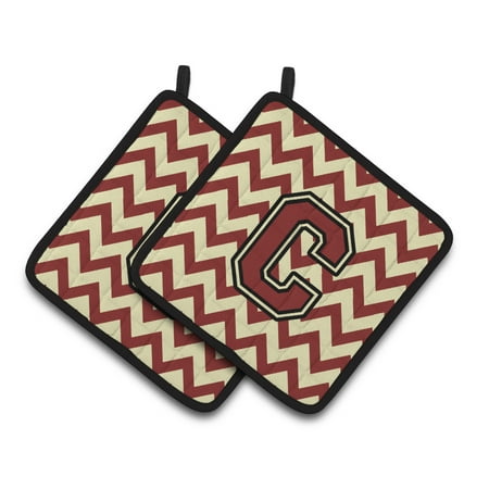 Carolines Treasures CJ1061-CPTHD Letter C Chevron Maroon and Gold Pair of Pot Holders 7.5HX7.5W multicolor
Carolines Treasures CJ1061-CPTHD Letter C Chevron Maroon and Gold Pair of Pot Holders 7.5HX7.5W multicolor