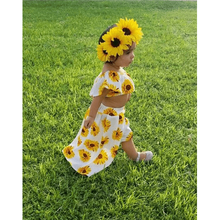 Puloru BabyGirl Off Shoulder Ruffle Halter Sunflower Tops+Floral Skirt+Headband
Puloru BabyGirl Off Shoulder Ruffle Halter Sunflower Tops+Floral Skirt+Headband