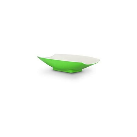 

Bon Chef 53702-2ToneLime 10.5 x 6.12 x 2.5 in. Melamine Curves Bowl with Lime Outside & White Inside 24 oz
