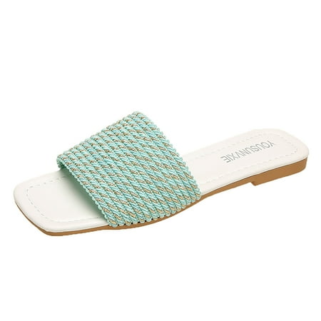 Youmylove Women Slide Slippers Fashion Beach Slip On Casual Weave Open Toe Non-Slip Flat Breathable Slippers Shoes Sandals Comfort Cozy Leisure Daily Walking
Youmylove Women Slide Slippers Fashion Beach Slip On Casual Weave Open Toe Non-Slip Flat Breathable Slippers Shoes Sandals Comfort Cozy Leisure Daily Walking