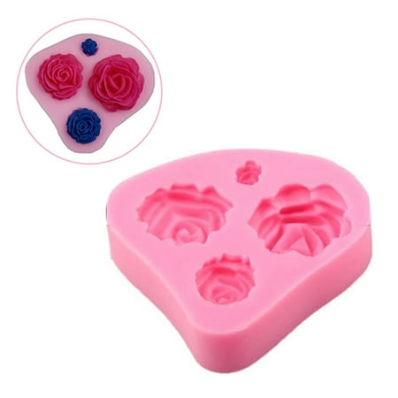 Silicone Cake Mold Rose Sugar Molds Bake DIY Tools Soft Clay Handmade Soap Mold