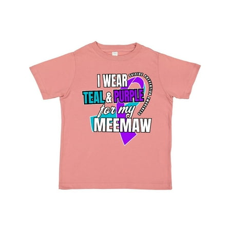 Inktastic Suicide Prevention I Wear Teal and Purple for My Meemaw Gift Toddler Boy or Toddler Girl T-Shirt
Inktastic Suicide Prevention I Wear Teal and Purple for My Meemaw Gift Toddler Boy or Toddler Girl T-Shirt