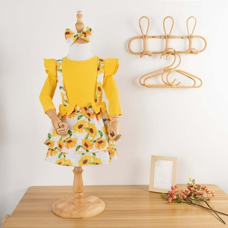Herrnalise Toddler Baby Girls Ribbed Long-Sleeve Top Floral Dress Headwear Clothes Suit
Herrnalise Toddler Baby Girls Ribbed Long-Sleeve Top Floral Dress Headwear Clothes Suit