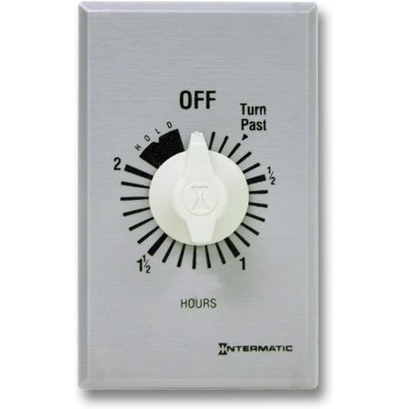 Intermatic FF32HH 2-Hour Spring Loaded Wall Timer With Hold SMALL Brushed Metal Finish
Intermatic FF32HH 2-Hour Spring Loaded Wall Timer With Hold SMALL Brushed Metal Finish