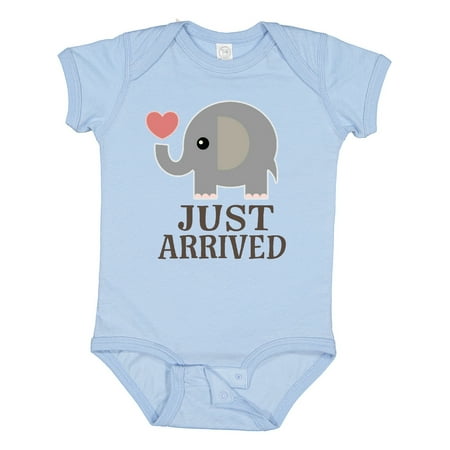 Inktastic Just Arrived Baby Elephant Gift Baby Boy or Baby Girl Bodysuit