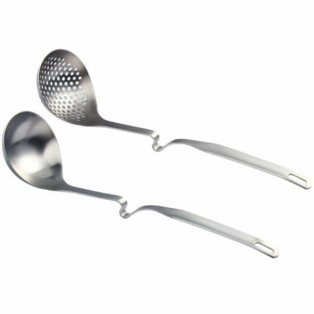 2Pcs Slotted Spoon Soup Ladle Stainless Steel Skimmer Soup Spoon Cooking Utensil
2Pcs Slotted Spoon Soup Ladle Stainless Steel Skimmer Soup Spoon Cooking Utensil