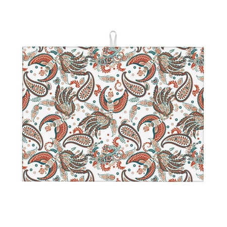 Jgfou Paisley Floral Print Dish Drying Mat Large Dish Drying Mats for Kitchen Counter Easy Clean Dish Mat Kitchen Drying Mat 18 x24
Jgfou Paisley Floral Print Dish Drying Mat Large Dish Drying Mats for Kitchen Counter Easy Clean Dish Mat Kitchen Drying Mat 18 x24