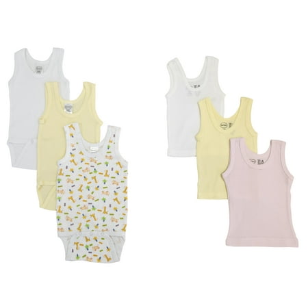 Bambini Layette Unisex Baby 6 Pc Onezies and Tank Tops