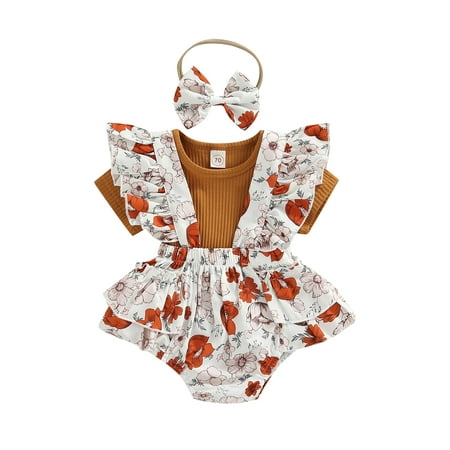 Livingsenburg Infant Baby Floral Clothing Sets Toddler Baby Girls Short Sleeve T-shirt Suspender Shorts 3pcs Suit
Livingsenburg Infant Baby Floral Clothing Sets Toddler Baby Girls Short Sleeve T-shirt Suspender Shorts 3pcs Suit