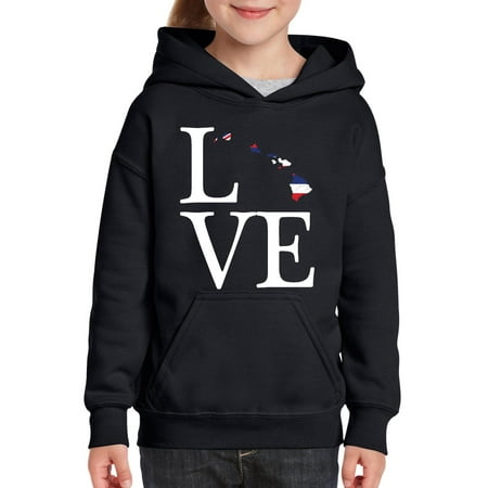 Love Hawaii Youth Hoodie Hooded Sweatshirt