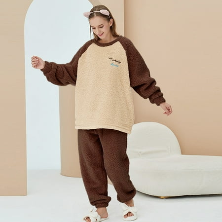 Pxiakgy trousers for women Uni Women Sleepwear Suit Winter Flannel Print Warm Pajamas Suit Long Sleeve And Long Pants Soft Pajama SuitWomen s Trousers Suit Coffee + XL
Pxiakgy trousers for women Uni Women Sleepwear Suit Winter Flannel Print Warm Pajamas Suit Long Sleeve And Long Pants Soft Pajama SuitWomen s Trousers Suit Coffee + XL