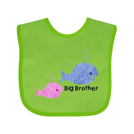 Inktastic Big Brother with Lil Sister Gift Baby Boy Bib