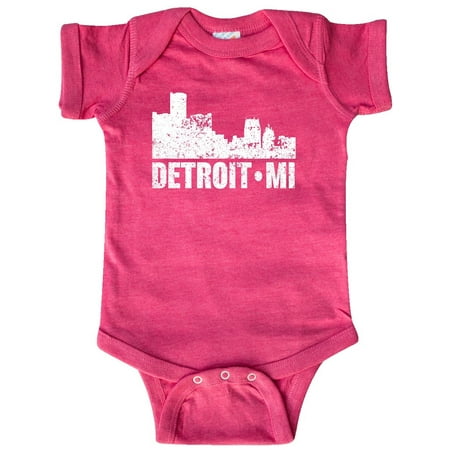 Inktastic Detroit Skyline Grunge Gift Baby Boy or Baby Girl Bodysuit