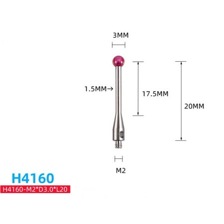 

m2 ball cmm thread and cnc measuring probe stylus point contact