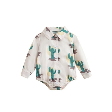 Infant Baby Clothes Newborn Long Sleeve Shirt Lapel Button Bodysuit Boho Cowboy Jumpsuit Tee Tops
Infant Baby Clothes Newborn Long Sleeve Shirt Lapel Button Bodysuit Boho Cowboy Jumpsuit Tee Tops