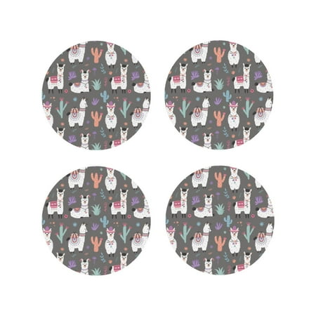Leather Coasters Set of 4 - Cartoon Funny Cute Alpaca Lightweight Non-Slip Drink Coasters for Desk Anti-Scalding Desk Cup Coasters for Office Table Decor Round Shape
Leather Coasters Set of 4 - Cartoon Funny Cute Alpaca Lightweight Non-Slip Drink Coasters for Desk Anti-Scalding Desk Cup Coasters for Office Table Decor Round Shape