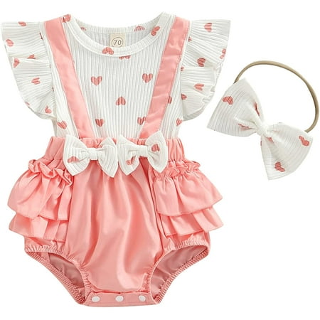 QWZNDZGR Newborn Infant Baby Girls Romper Heart Print Bow Jumpsuit Knitted Sunsuit Playsuit Clothes 0-18M
QWZNDZGR Newborn Infant Baby Girls Romper Heart Print Bow Jumpsuit Knitted Sunsuit Playsuit Clothes 0-18M