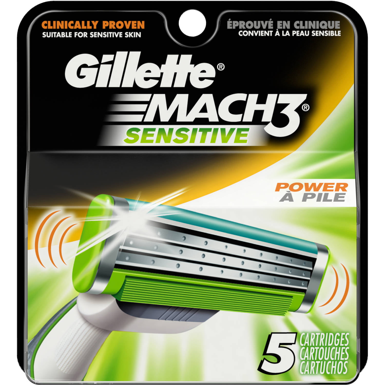 Gillette Mach3 Sensitive Cartridges, 5 count - Walmart.com