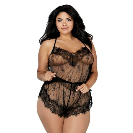 Dreamgirl Women s Plus Size Delicate Floral Lace Camisole & Short Set with Eyelash Lace Trims
Dreamgirl Women s Plus Size Delicate Floral Lace Camisole & Short Set with Eyelash Lace Trims