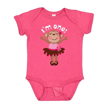 Inktastic Monkey 1st Birthday 1 Year Old Girl Gift Baby Girl Bodysuit