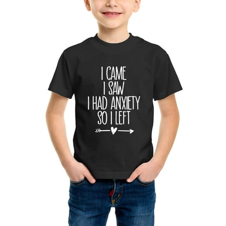 Envmenst Funny I Came I Saw I Had Anxiety So I Left - Anxiety Saying Graphic Boys Short Sleeve T-Shirt Kids Girl Cotton Unisex Tee
Envmenst Funny I Came I Saw I Had Anxiety So I Left - Anxiety Saying Graphic Boys Short Sleeve T-Shirt Kids Girl Cotton Unisex Tee