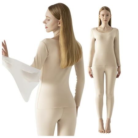 wofedyo Solid Color Thermal Underwear Stretch Top & Pants Set Sexy Tops For Women Set Beige Xl
wofedyo Solid Color Thermal Underwear Stretch Top & Pants Set Sexy Tops For Women Set Beige Xl