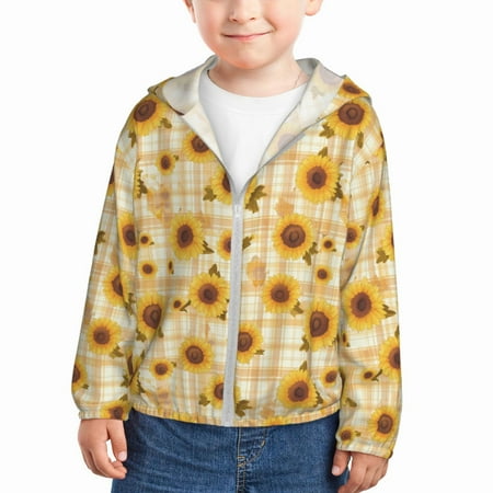 Qekee Coffee Plaid Sunflower Print UPF 50+ Kids Sun-Protective Hooded Long Sleeve Rash Guard for Fishing Water Beach Sports -2 Years
Qekee Coffee Plaid Sunflower Print UPF 50+ Kids Sun-Protective Hooded Long Sleeve Rash Guard for Fishing Water Beach Sports -2 Years