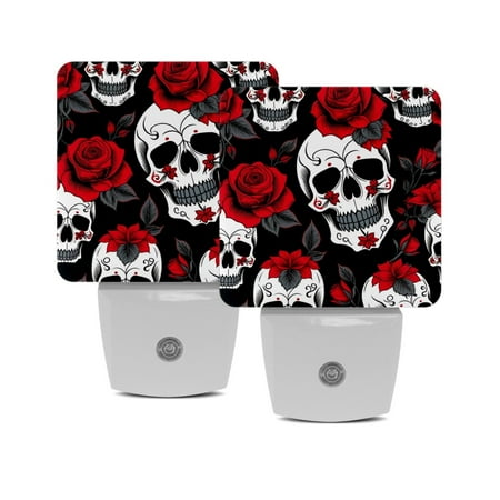 LED Night Light Lamp with Smart Sensor Dusk to Dawn Sensor 2-Pack for Bedroom Bathroom Hallway White 0.5W Plug-in Red Rose Skull Floral Artistic
LED Night Light Lamp with Smart Sensor Dusk to Dawn Sensor 2-Pack for Bedroom Bathroom Hallway White 0.5W Plug-in Red Rose Skull Floral Artistic