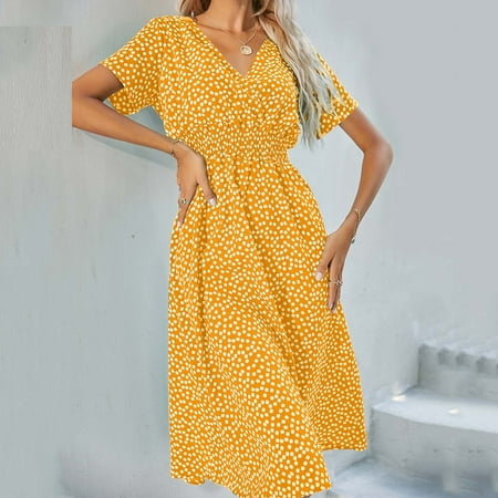YANHOO Fashion Casual Summer Women Casual Short Sleeve V-Neck Floral Printed Dresses Dresses for Women 2023
YANHOO Fashion Casual Summer Women Casual Short Sleeve V-Neck Floral Printed Dresses Dresses for Women 2023