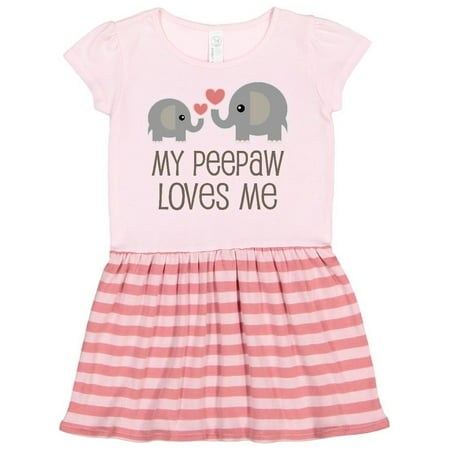 Inktastic My Peepaw Loves Me Grandchild Gift Toddler Girl Dress