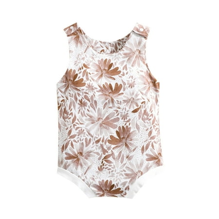 Gureui Toddler Infant Baby Girls Summer Romper Sleeveless Crew Neck Sun/Flower Print Button Closure Bodysuit
Gureui Toddler Infant Baby Girls Summer Romper Sleeveless Crew Neck Sun/Flower Print Button Closure Bodysuit