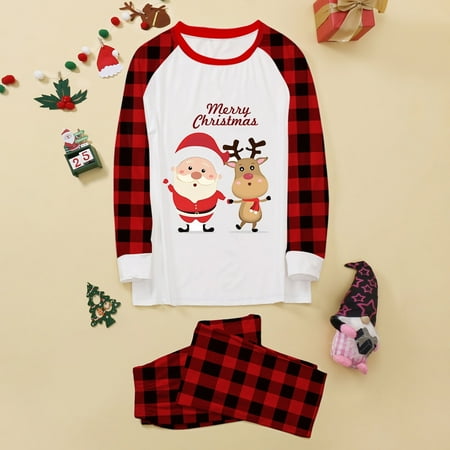 Family Pajama Set Christmas Pajamas Check Print Pajama Set Dad Style